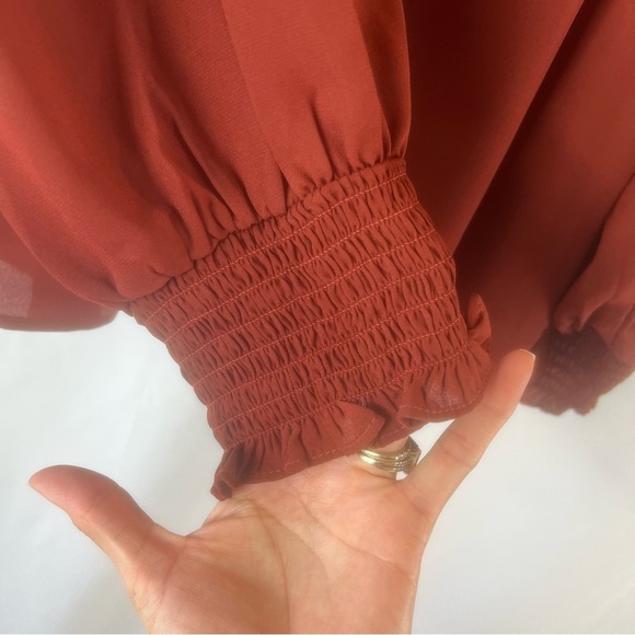 NWT Torrid Georgette Smocked Blouson Sleeve Blouse
Button-Down Blouse Size: 3 - Picture 9 of 17